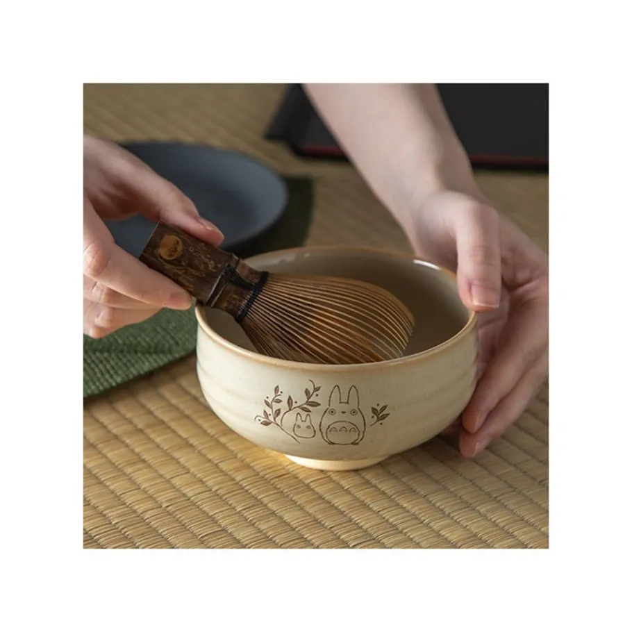 Maison Ghibli Akahada-Yaki Matcha Tea Bowl & Whisk - My Neighbor Totoro Clearance