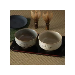 Maison Ghibli Akahada-Yaki Matcha Tea Bowl & Whisk - My Neighbor Totoro Clearance