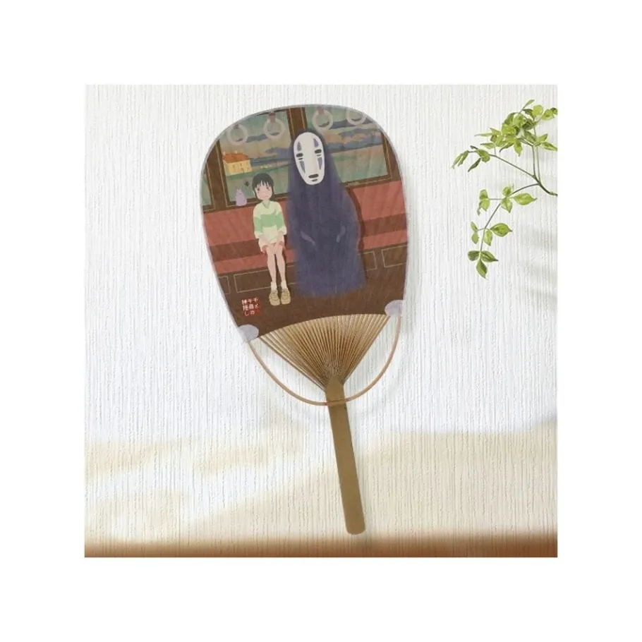 Maison Ghibli Bamboo Fan Chihiro & No Face On The Train - Spirited Away Discount