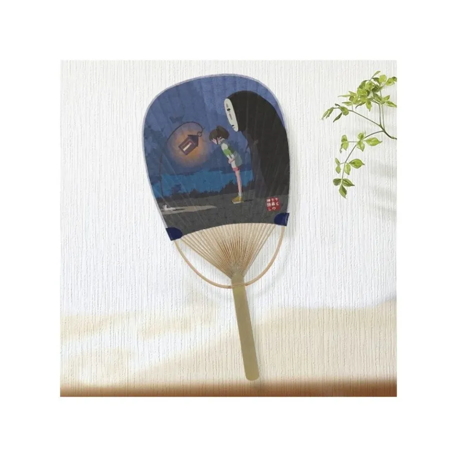 Maison Ghibli Bamboo Fan Chihiro & No Face - Spirited Away Hot