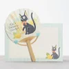 Maison Ghibli Bamboo Fan & Letter Set Jiji With Lemon - Kiki'S Delivery Service New