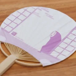 Maison Ghibli Bamboo Fan & Letter Set No Face With Flower - Spirited Away Best