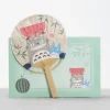 Maison Ghibli Bamboo Fan & Letter Set Totoro With Watermelon - My Neighbor Totoro Hot