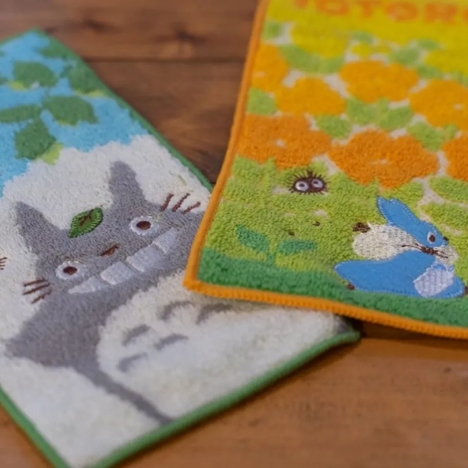 Maison Ghibli Big And Medium Totoro 2 Mini-Towels Pack 20 X 10 Cm - My Neighbor Tot New