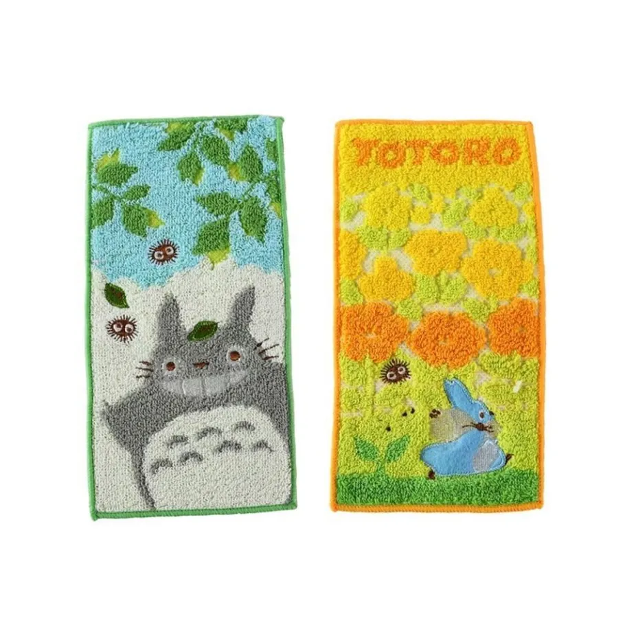 Maison Ghibli Big And Medium Totoro 2 Mini-Towels Pack 20 X 10 Cm - My Neighbor Tot New