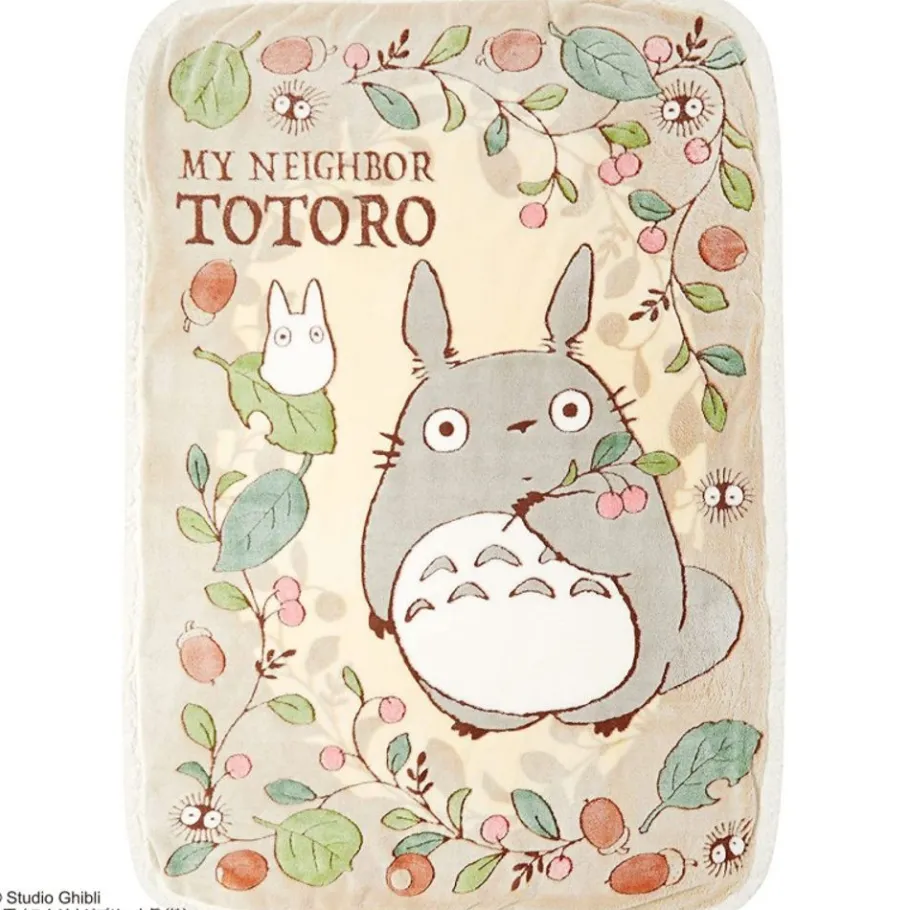 Maison Ghibli Blanket Rosehips And Hazelnuts 100X140 Cm - My Neighbor Totoro Clearance
