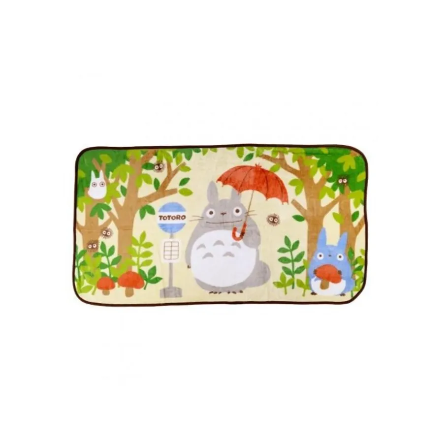 Maison Ghibli Blanket Totoro Bus Stop 80X150 Cm - My Neighbor Totoro New