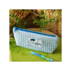 Maison Ghibli Blue Checkered Pencil Case - My Neighbor Totoro New