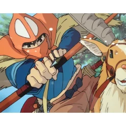 Maison Ghibli Cel Art Ashitaka Goes To Battle - Studio Ghibli Clearance