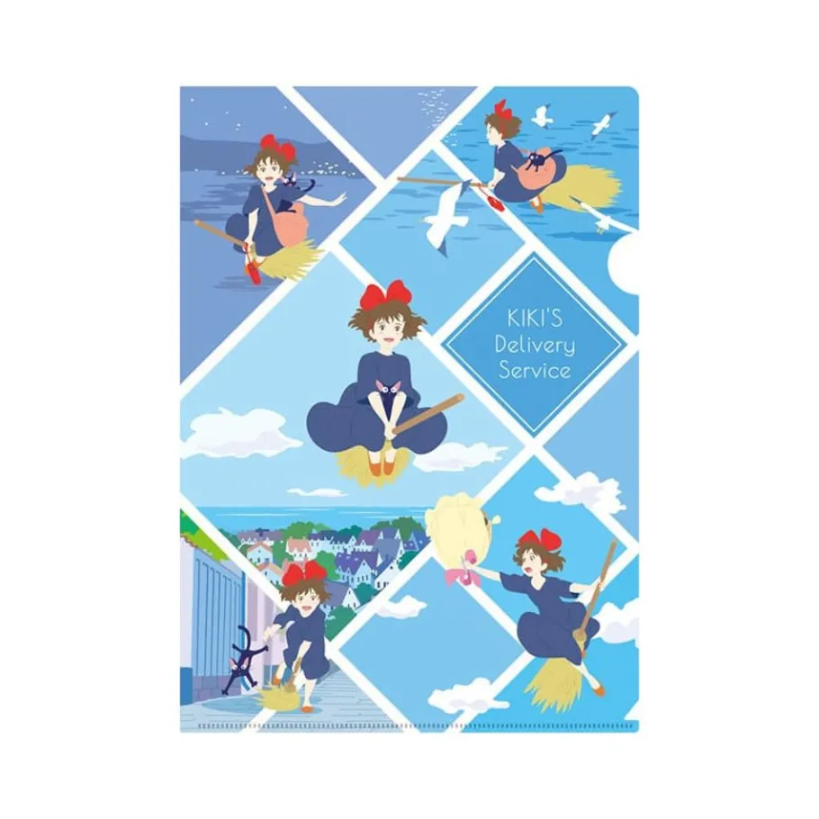 Maison Ghibli Clear File A4 Flying Kiki - Kiki'S Delivery Service New