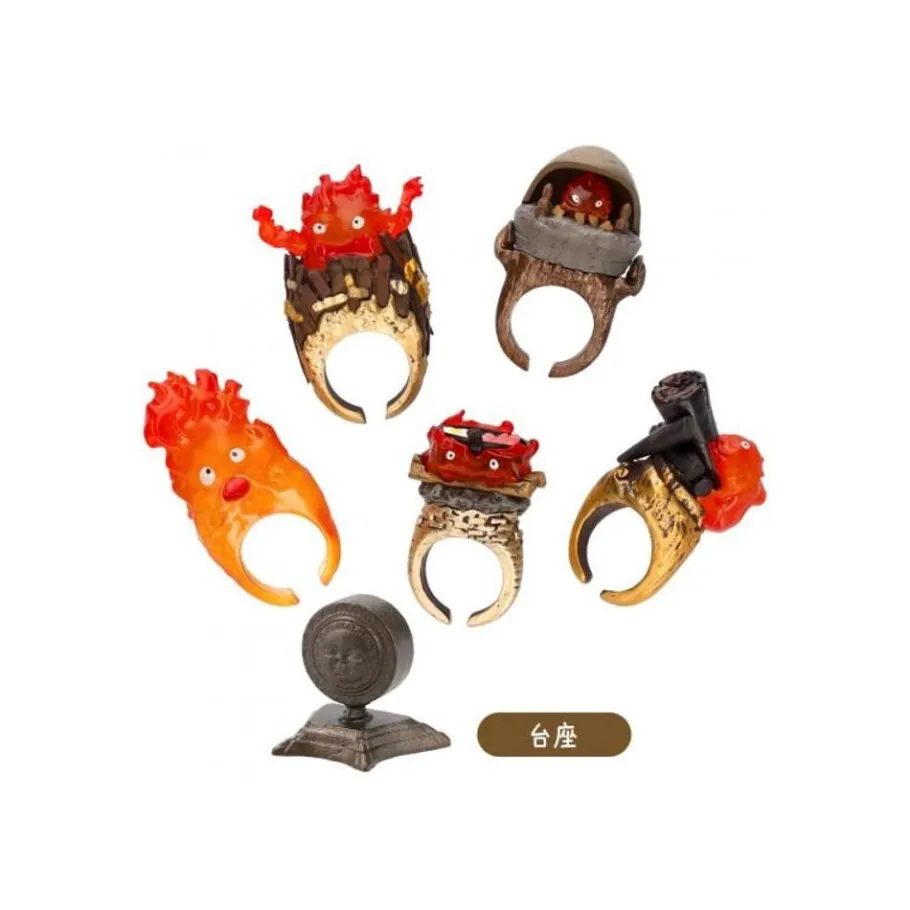 Maison Ghibli Collection Calcifer Assorted 6 Rings - Howl'S Moving Castle New