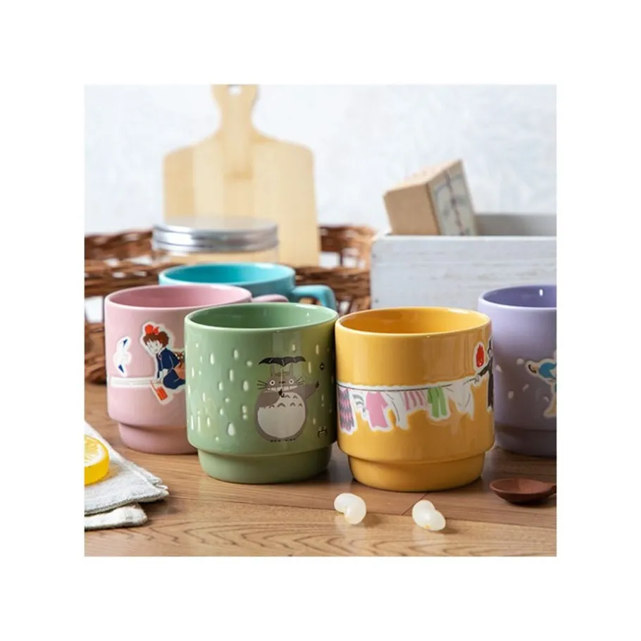 Maison Ghibli Coloful Embossed Mug Kiki Chihiro & Haku - Spirited Away