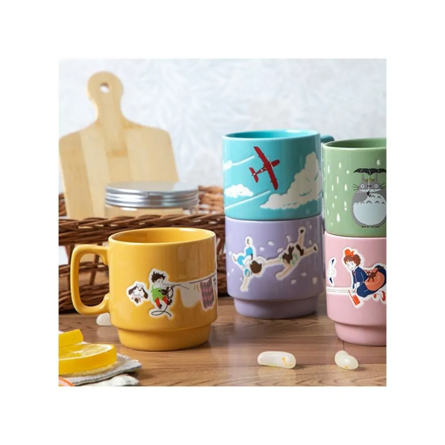 Maison Ghibli Coloful Embossed Mug Kiki Chihiro & Haku - Spirited Away
