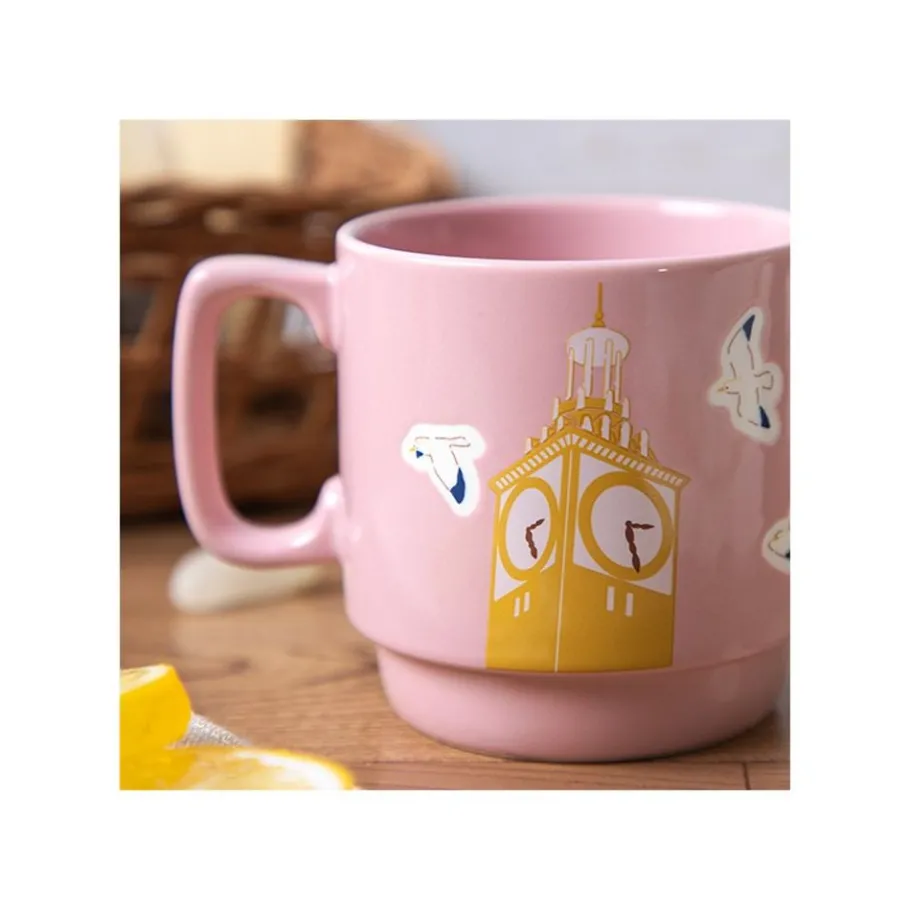 Maison Ghibli Coloful Embossed Mug Kiki On Her Broom - Kiki'S Delivery Service Best