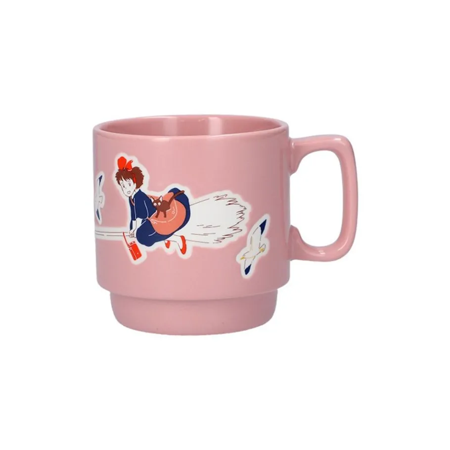 Maison Ghibli Coloful Embossed Mug Kiki On Her Broom - Kiki'S Delivery Service Best