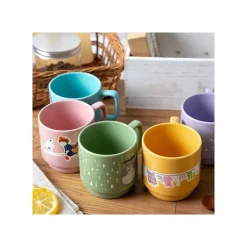 Maison Ghibli Coloful Embossed Mug Totoro Holding Umbrella - My Neighbor Totoro Best