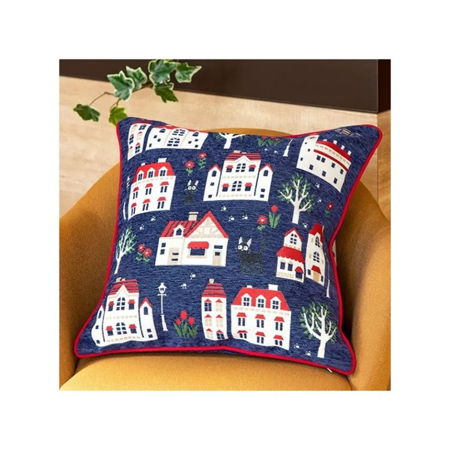 Maison Ghibli Cushion Jiji Houses 45 X 45 Cm - Kiki'S Delivery Service Clearance