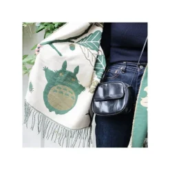 Maison Ghibli Dark Green Stole Oak Leaves - My Neighbor Totoro