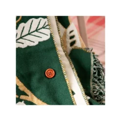 Maison Ghibli Dark Green Stole Oak Leaves - My Neighbor Totoro