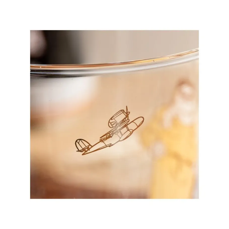 Maison Ghibli Decorated Glass Marco & Fio - Porco Rosso Sale