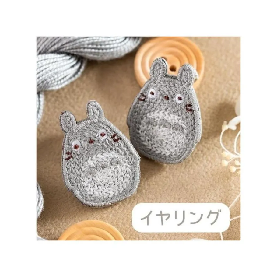 Maison Ghibli Earrings Embroidery Serie Totoro - My Neighbour Totoro Online