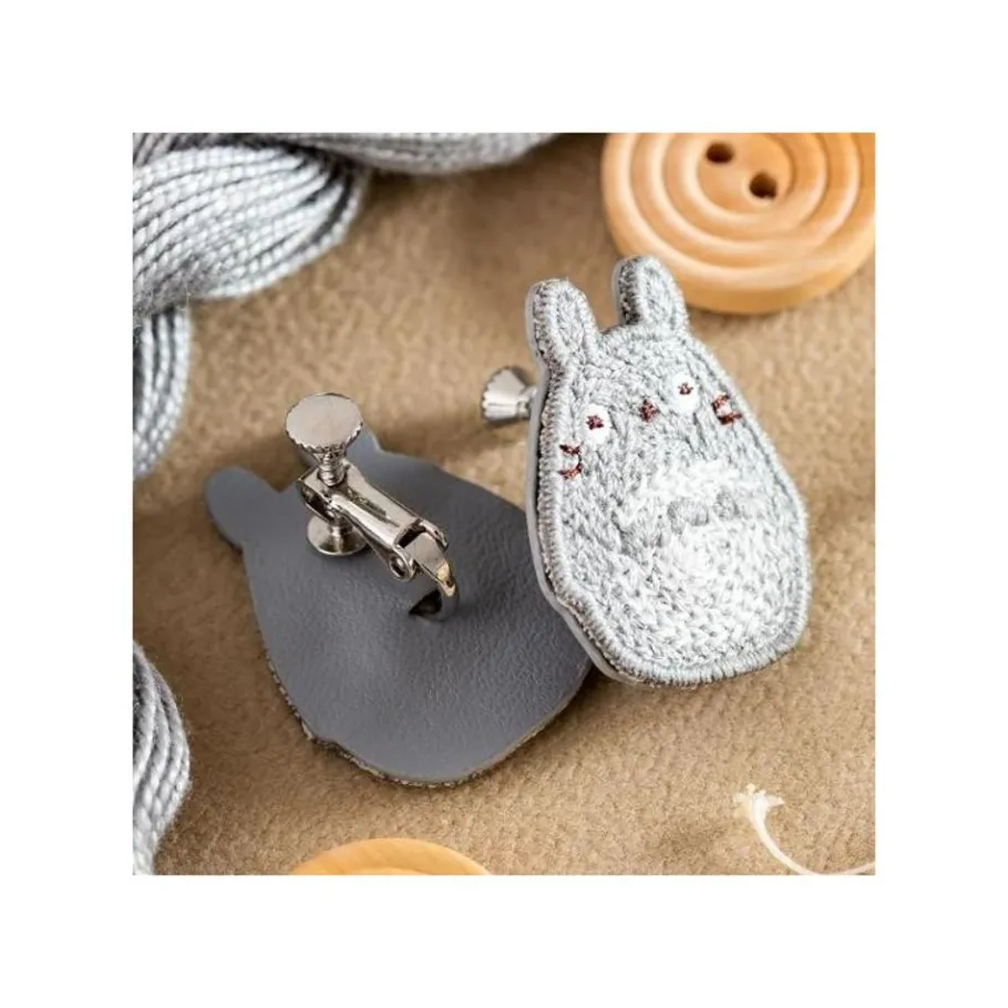 Maison Ghibli Earrings Embroidery Serie Totoro - My Neighbour Totoro Online