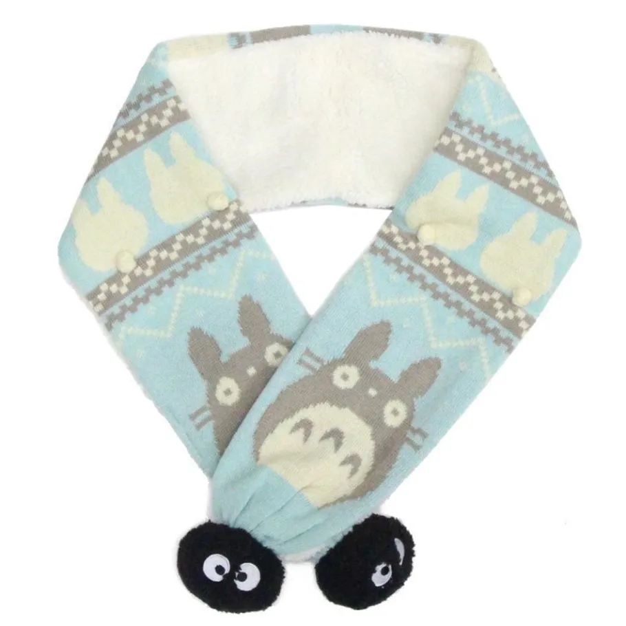 Maison Ghibli Echarpe A Pompons Hiver Bleu Mon Voisin Totoro Hot