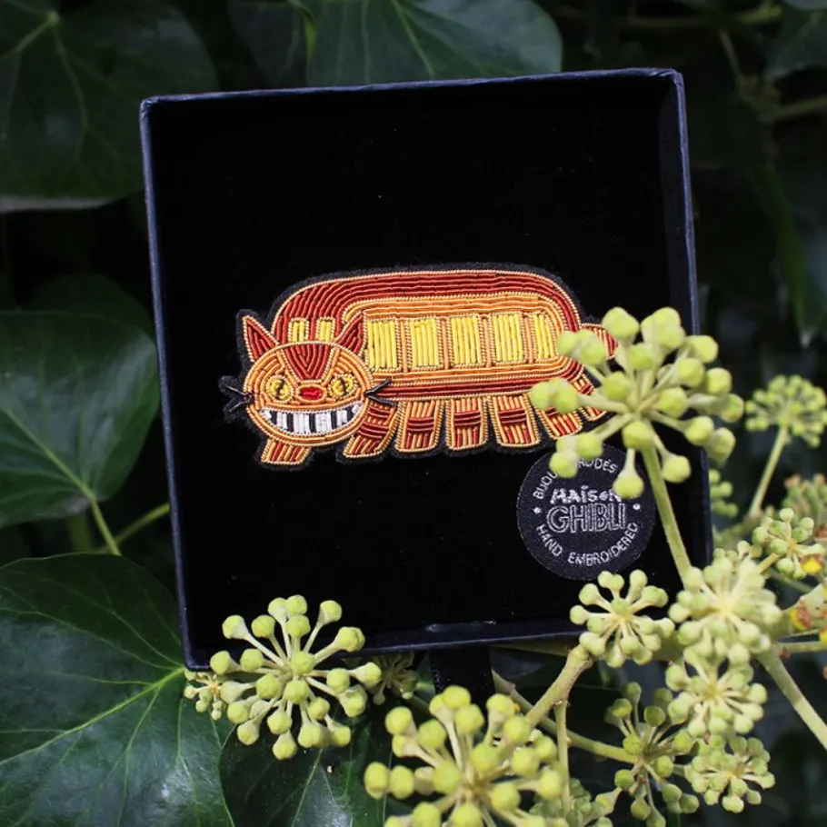 Maison Ghibli Embroidered Jewel Brooch Catbus - My Neighbor Totoro New