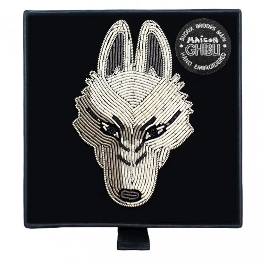 Maison Ghibli Embroidered Jewel Brooch Moro - Princess Mononoke Online