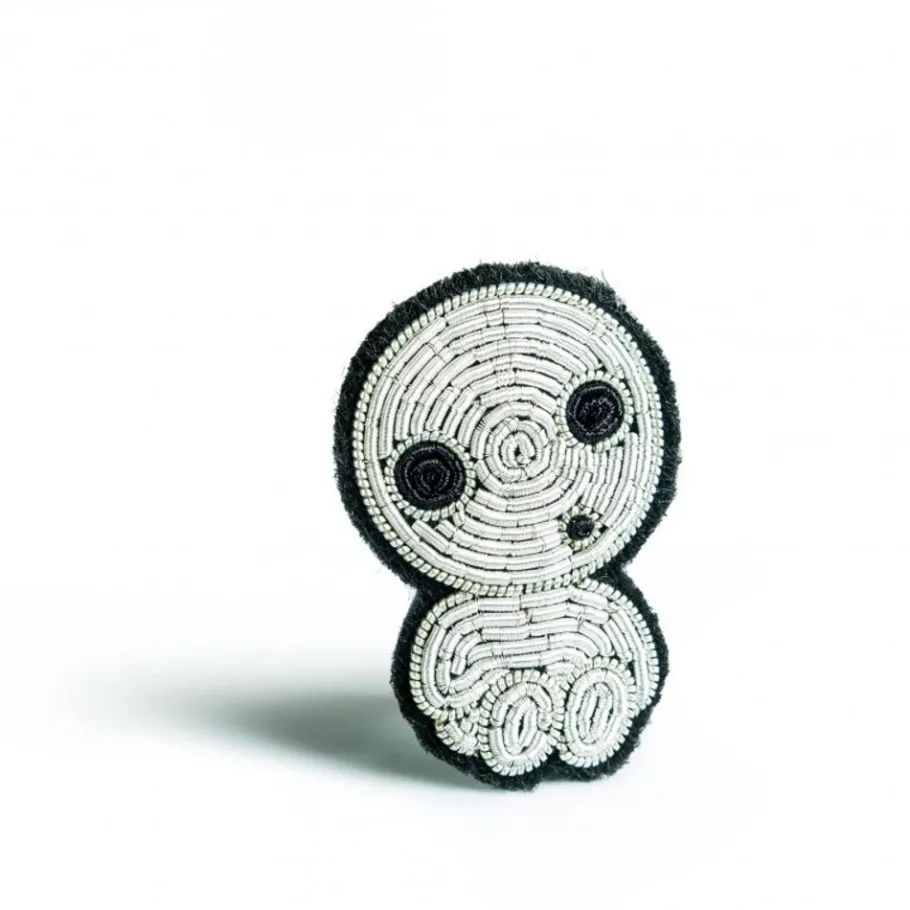 Maison Ghibli Embroidered Jewel Brooch Seated Kodama - Princess Mononoke Clearance