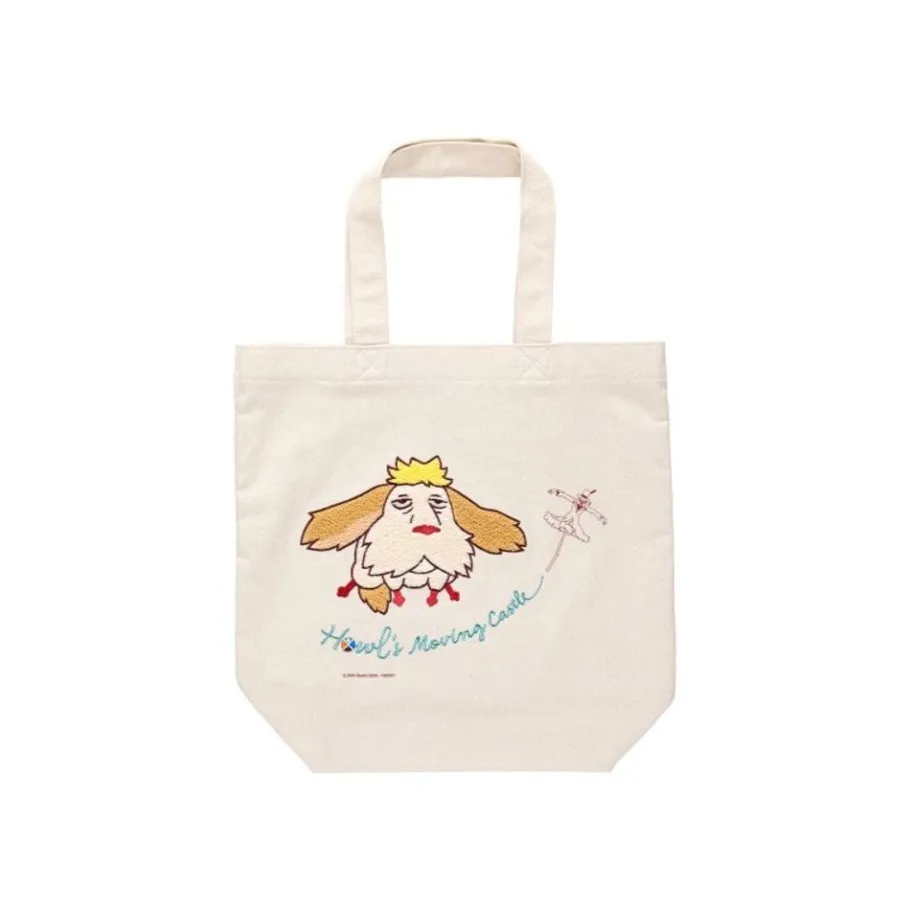 Maison Ghibli Embroidery Canvas Tote Bag Flying Heen - Howl'S Moving Castle Clearance