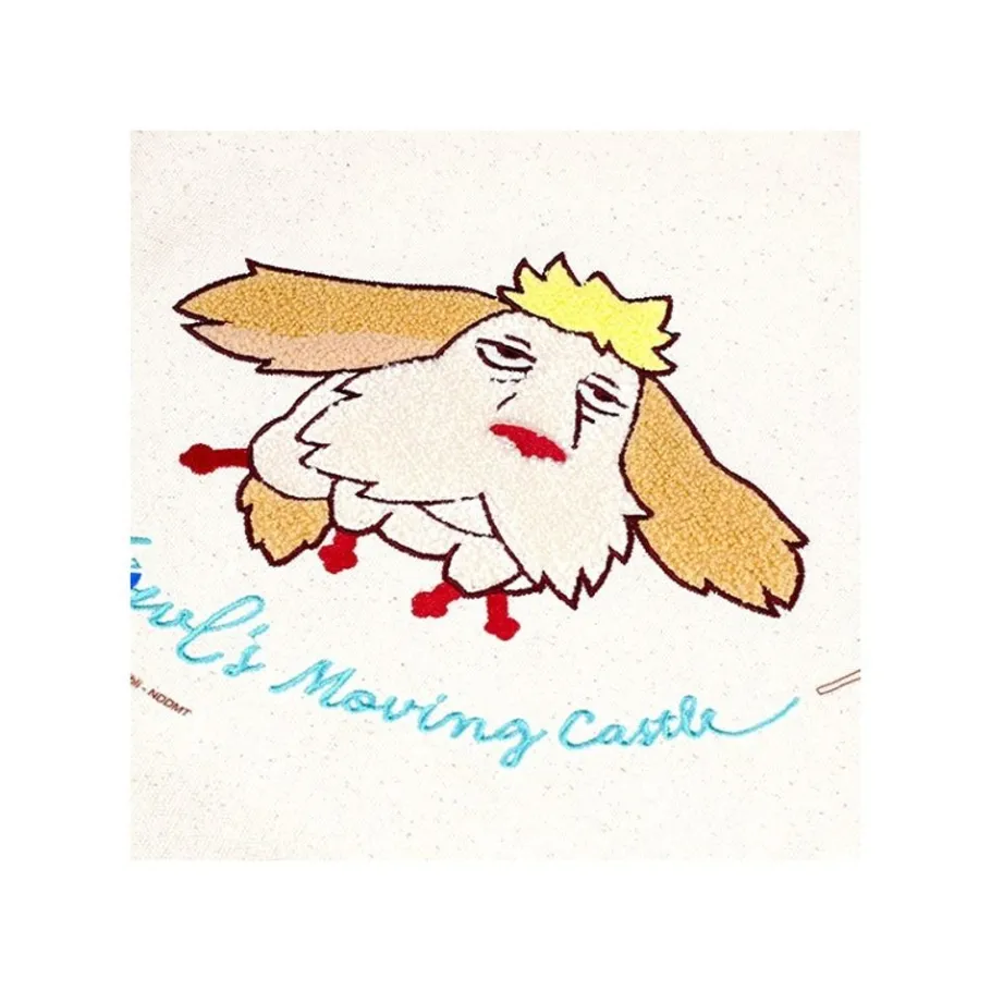 Maison Ghibli Embroidery Canvas Tote Bag Flying Heen - Howl'S Moving Castle Clearance