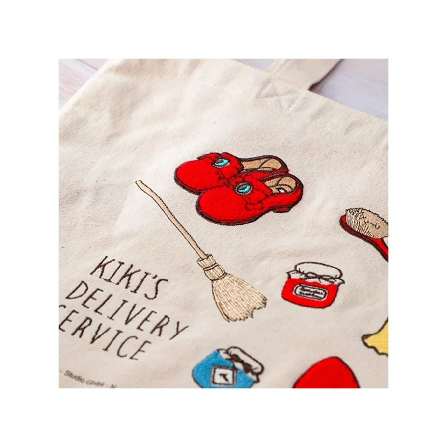 Maison Ghibli Embroidery Canvas Tote Bag Kiki - Kiki'S Delivery Service Discount