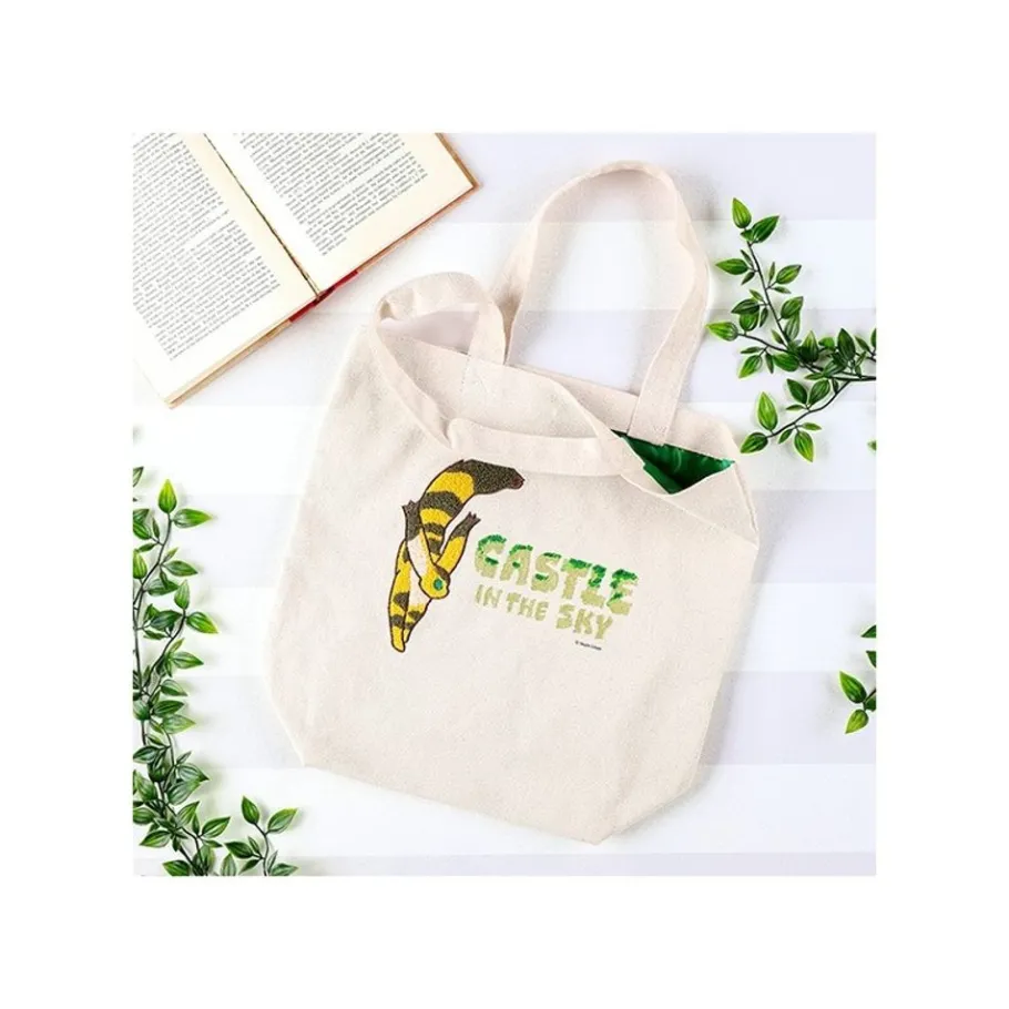 Maison Ghibli Embroidery Canvas Tote Bag Silent World - Castle In The Sky