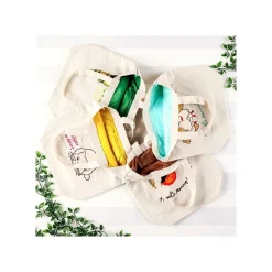 Maison Ghibli Embroidery Canvas Tote Bag Silent World - Castle In The Sky