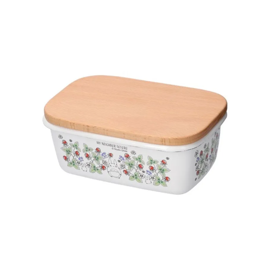 Maison Ghibli Enamel Butter Dish With Wooden Lid Soot Sprites 500Ml - My Neighbor T Online