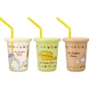 Maison Ghibli 3 Glasses With Straw Set - My Neighbor Totoro Best