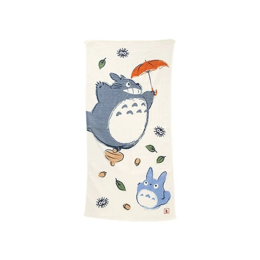 Maison Ghibli Imabari Large Bath Towel Big Totoro Umbrella 60X120 Cm - My Neighbor Outlet