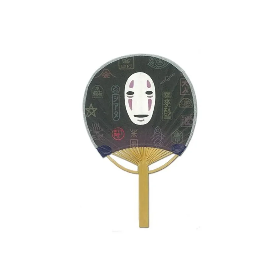 Maison Ghibli Japanese Bamboo Fan No Face And Signboard - Spirited Away Best