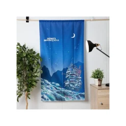 Maison Ghibli Japanese Curtain Moonlit Night - Howl'S Moving Castle Hot