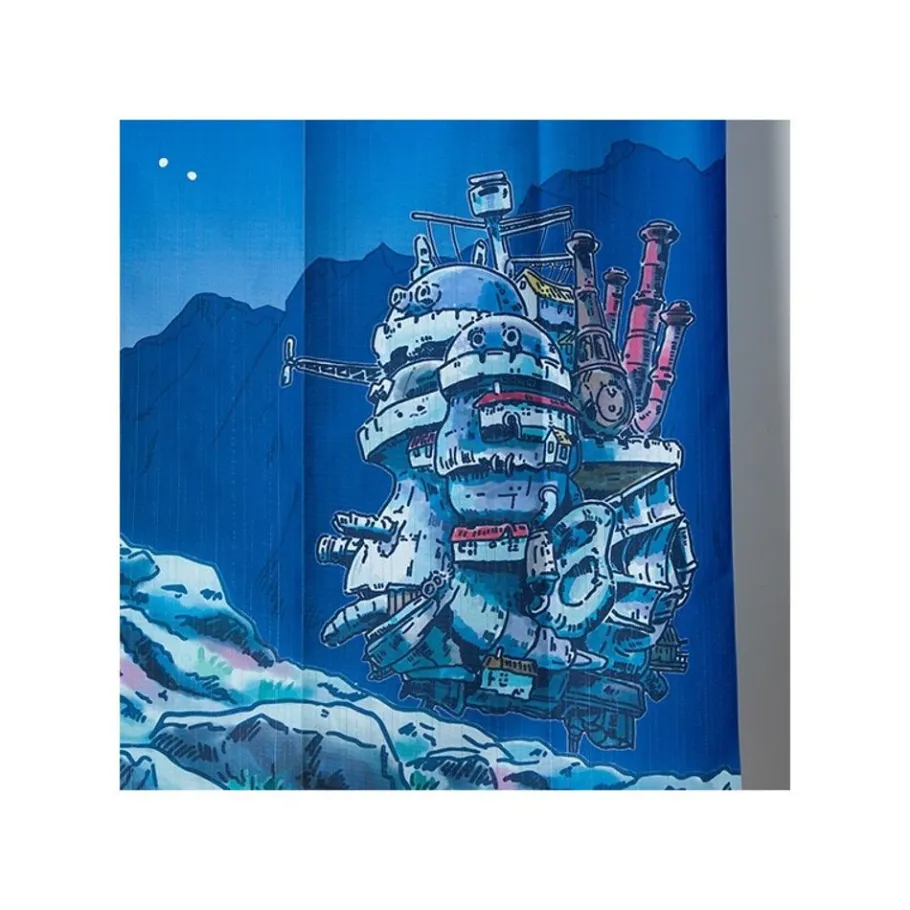 Maison Ghibli Japanese Curtain Moonlit Night - Howl'S Moving Castle Hot