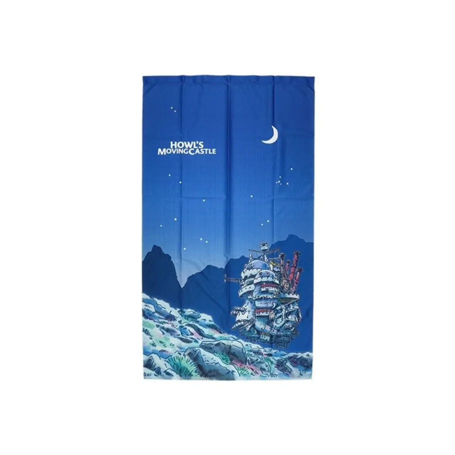 Maison Ghibli Japanese Curtain Moonlit Night - Howl'S Moving Castle Hot
