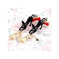 Maison Ghibli Jiji With Broom Pierced Earrings - Kiki'S Delivery Service Clearance