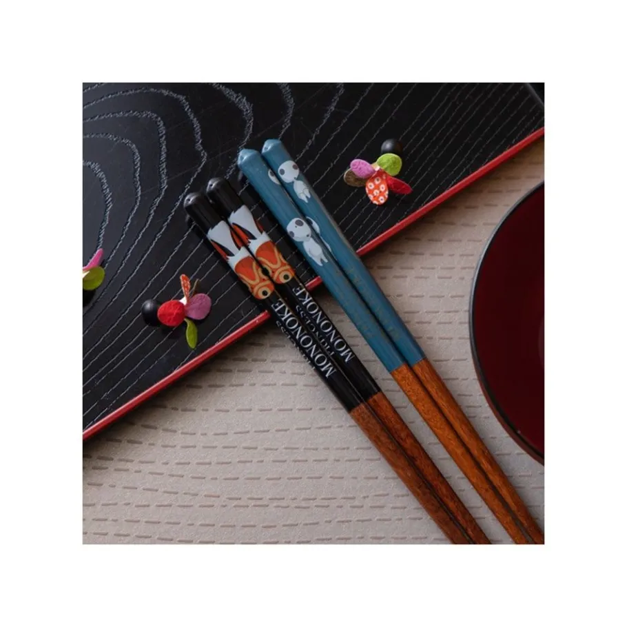 Maison Ghibli Lacquered Chopsticks 21Cm Kodama Dark Blue - Princess Mononoke Sale