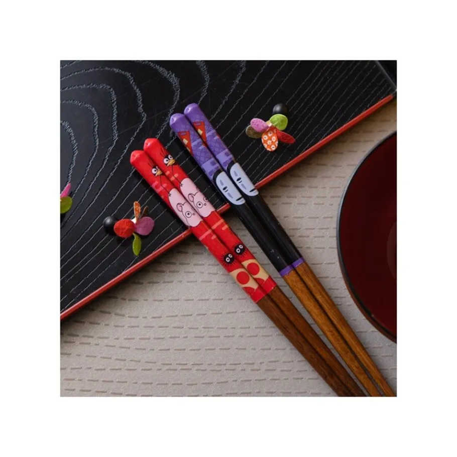 Maison Ghibli Lacquered Chopsticks 21Cm No Face & Lantern - Spirited Away Discount