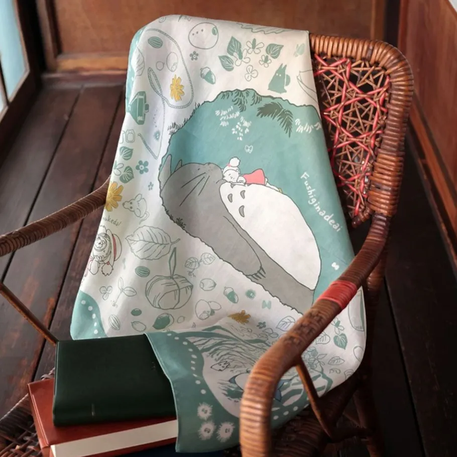 Maison Ghibli Large Handkerchief Mysterious Encounter 53X53 Cm - My Neighbour Totor New