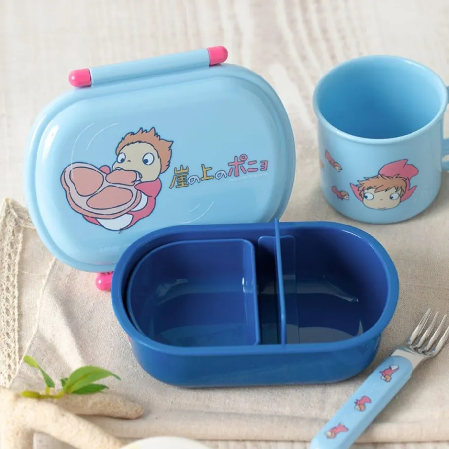 Maison Ghibli Lunch Box 2 Locks Ponyo In The Ocean - Ponyo On The Cliff Best