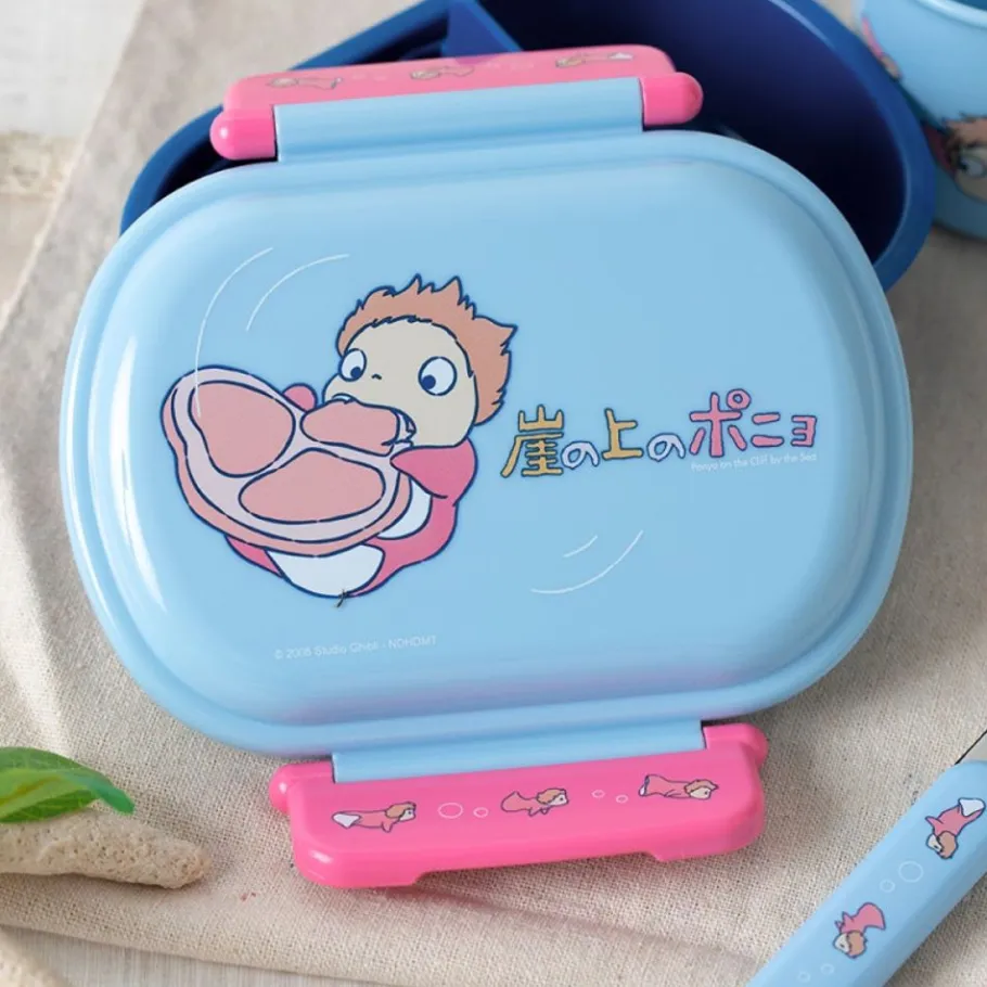 Maison Ghibli Lunch Box 2 Locks Ponyo In The Ocean - Ponyo On The Cliff Best