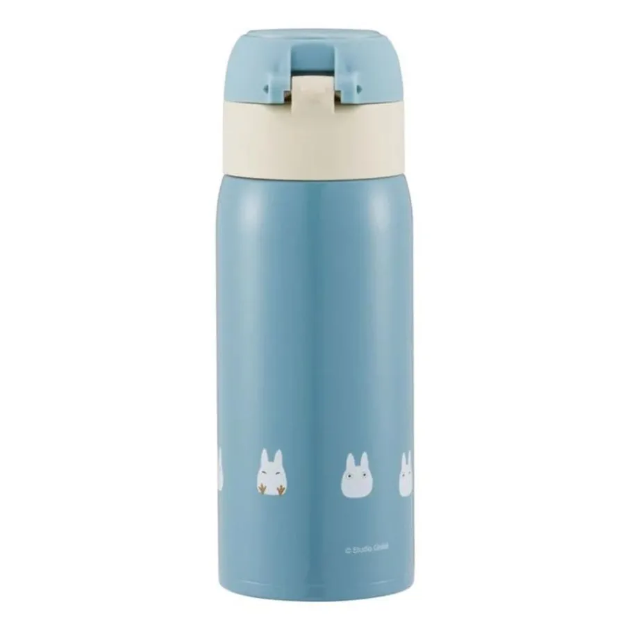 Maison Ghibli Mat Blue Thermos Bottle 350Ml - My Neighbor Totoro Hot