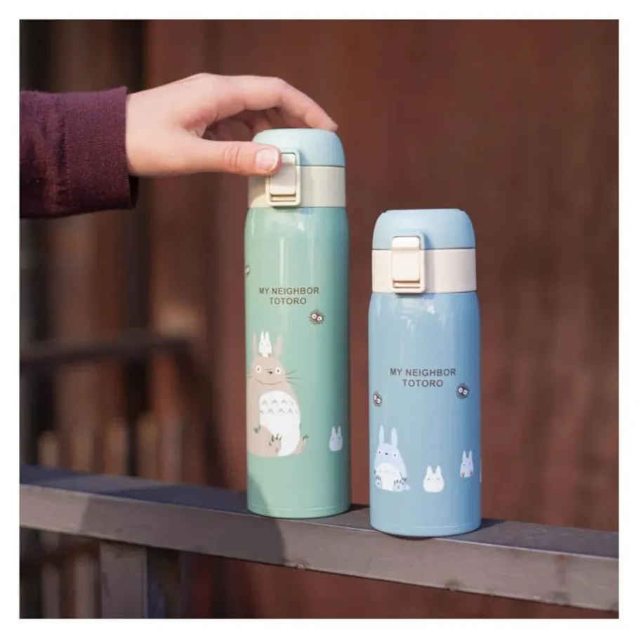 Maison Ghibli Mat Blue Thermos Bottle 350Ml - My Neighbor Totoro Hot